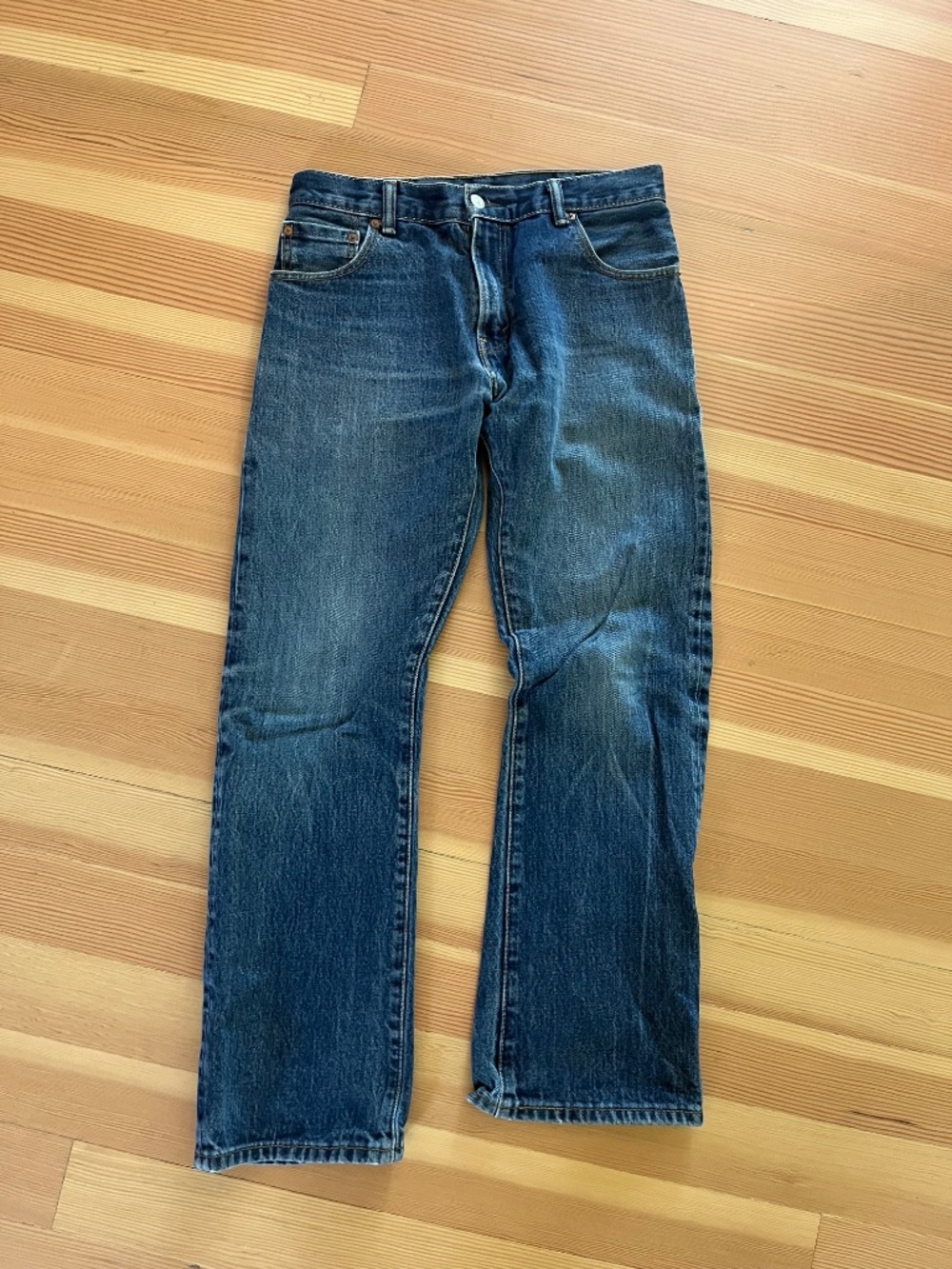 Vintage Levis 517 Bootcut Denim Jeans 30 x 30 Medium Blue Wash